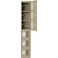 Petits casiers &eacute;conomiques assembl&eacute;s et perfor&eacute;s Clean Line, 6 niveaux, 18" x 72" x 12", Acier GTA Hardware Inc