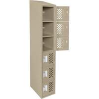 Petits casiers &eacute;conomiques assembl&eacute;s et perfor&eacute;s Clean Line, 6 niveaux, 18" x 72" x 12", Acier GTA Hardware Inc