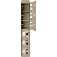 Petits casiers &eacute;conomiques assembl&eacute;s et perfor&eacute;s Clean Line, 6 niveaux, 18" x 72" x 12", Acier GTA Hardware Inc