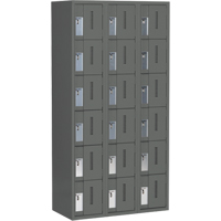 Casiers robustes Concorde, 6 niveaux, Bloc de 3, 36" x 18" x 72", Acier, Charbon, Soud&eacute; (assembl&eacute;) GTA Hardware Inc