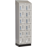Concorde Heavy-Duty Lockers, 6 -tier, Bank of 2, 24" x 18" x 82", Steel, Grey, Welded (Assembled) GTA Hardware Inc