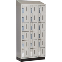 Concorde Heavy-Duty Lockers, 6 -tier, Bank of 3, 36" x 18" x 82", Steel, Grey, Welded (Assembled) GTA Hardware Inc
