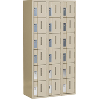 Casiers robustes Concorde, 6 niveaux, Bloc de 3, 36" x 18" x 72", Acier, Beige, Soud&eacute; (assembl&eacute;) GTA Hardware Inc