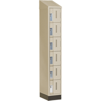 Casiers robustes Concorde, 6 niveaux, 12" x 18" x 82", Acier, Beige, Soud&eacute; (assembl&eacute;) GTA Hardware Inc