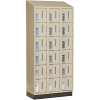 Concorde Heavy-Duty Lockers, 6 -tier, Bank of 3, 36" x 18" x 82", Steel, Beige, Welded (Assembled) GTA Hardware Inc