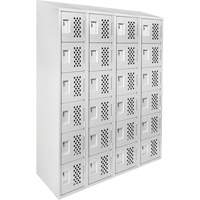 Casiers &eacute;conomiques perfor&eacute;s et assembl&eacute;s Clean Line, 6 niveaux, Bloc de 4, 18" x 72" x 12", Acier GTA Hardware Inc