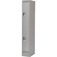 Casiers assembl&eacute;s, 2 niveaux, 12" x 18" x 72", Acier, Gris, Rivet (assembl&eacute;) GTA Hardware Inc