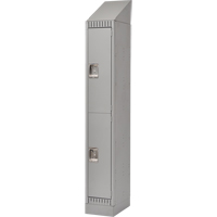 Lockers, 2 -tier, 12" x 18" x 86", Steel, Grey, Knocked Down GTA Hardware Inc