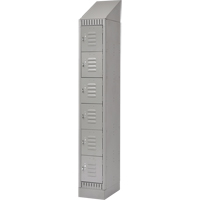 Lockers, 6 -tier, 12" x 18" x 86", Steel, Grey, Knocked Down GTA Hardware Inc