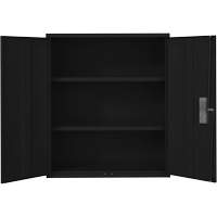 Armoire de rangement Lo-Boy, Acier, 2 Tablettes, 42" h x 36" la x 18" P, Noir GTA Hardware Inc