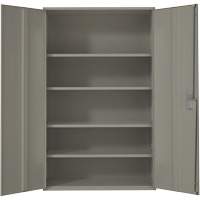 Armoire de rangement Hi-Boy tr&egrave;s large, Acier, 4 Tablettes, 72" h x 48" la x 24" P, Gris GTA Hardware Inc