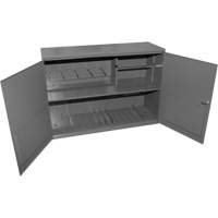 Abrasive Accessory Cabinet, Steel, 2 Drawers, 33-3/4" x 11-7/8" x 23-7/8", Grey GTA Hardware Inc