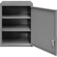 Armoire murale, 27" h x 13-11/16" la x 18" p, 2 tablettes, Acier, Gris GTA Hardware Inc