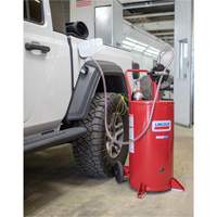 Chariot &agrave; carburant en acier de 25 gallons avec pompe rotative bidirectionnelle GTA Hardware Inc