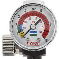 Air Micrometer with Gauge, 1/4" Male Thread & G 1/4" Female Thread GTA Hardware Inc