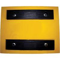 Wheel Chock, Polyurethane, Yellow, 15-1/4" W x 12-1/8" D x 10-3/4" H GTA Hardware Inc