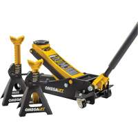 Ensemble cric datelier Magic Lift et chandelles, 3 tonne(s)/2,5 tonne(s) Capacit&eacute;, 3-7/20" Abaiss&eacute;e, 19-3/10" &eacute;lev&eacute;e, Hydraulique &agrave; main GTA Hardware Inc