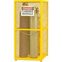 Armoire de rangement pour bouteilles &agrave; gaz, nbre de bouteilles: 9, 30" , 30" , 71-3/4" , Jaune GTA Hardware Inc