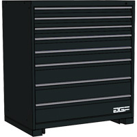 Armoire &agrave; tiroirs modulaire, 8 tiroirs, 48" la x 24" p x 40" h, Noir GTA Hardware Inc
