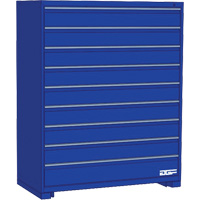 Armoire &agrave; tiroirs modulaire, 9 tiroirs, 24" la x 28" p x 60" h, Bleu GTA Hardware Inc