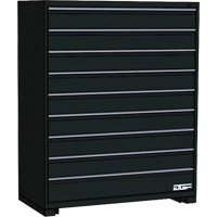 Armoire &agrave; tiroirs modulaire, 9 tiroirs, 48" la x 24" p x 60" h, Noir GTA Hardware Inc