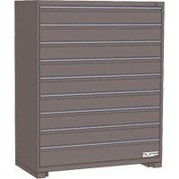 Armoire &agrave; tiroirs modulaire, 9 tiroirs, 24" la x 28" p x 60" h, Gris GTA Hardware Inc