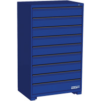 Armoire &agrave; tiroirs modulaire, 9 tiroirs, 36" la x 24" p x 60" h, Bleu GTA Hardware Inc