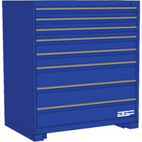 Armoire &agrave; tiroirs modulaire, 8 tiroirs, 60" la x 28" p x 40" h, Bleu GTA Hardware Inc