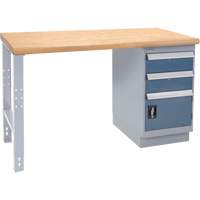 &eacute;tabli industriel, Porte a/combinaison de tiroirs, Cap 1000 lb, 36" la x 72" p, 34" h GTA Hardware Inc