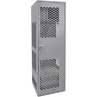 Gear Locker with Door, Steel, 24" W x 18" D x 72" H, Grey GTA Hardware Inc