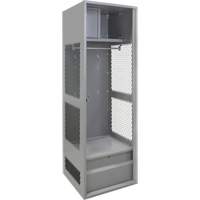 Gear Locker, Steel, 24" W x 18" D x 72" H, Grey GTA Hardware Inc