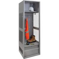 Gear Locker, Steel, 24" W x 18" D x 72" H, Grey GTA Hardware Inc
