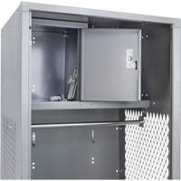 Gear Locker, Steel, 24" W x 18" D x 72" H, Grey GTA Hardware Inc