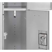 Lockers, 3 -tier, 12" x 18" x 86", Steel, Grey, Knocked Down GTA Hardware Inc