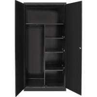 Armoire de rangement combin&eacute;e, 36" la x 18" p x 72" h, Noir GTA Hardware Inc