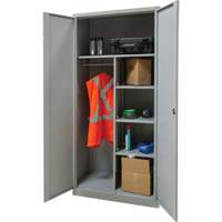 Combination Storage Cabinet, 36" W x 18" D x 72" H, Grey GTA Hardware Inc