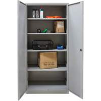 Hi-Boy Storage Cabinet, Steel, 4 Shelves, 72" H x 36" W x 18" D, Grey GTA Hardware Inc