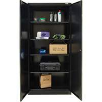 Armoire de rangement Hi-Boy, Acier, 4 Tablettes, 72" h x 36" la x 18" P, Noir GTA Hardware Inc