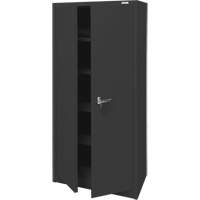 Storage Cabinet, Steel, 4 Shelves, 66" H x 30" W x 15" D, Black GTA Hardware Inc