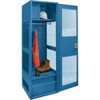 Gear Locker with Door, Steel, 24" W x 18" D x 72" H, Dark Blue GTA Hardware Inc