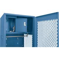 Gear Locker with Door, Steel, 24" W x 18" D x 72" H, Dark Blue GTA Hardware Inc