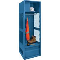 Gear Locker, Steel, 24" W x 18" D x 72" H, Dark Blue GTA Hardware Inc