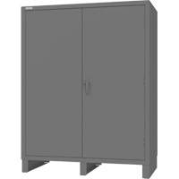 Cabinet with Recessed Doors, Steel, 4 Shelves, 78" H x 60" W x 30" D, Grey GTA Hardware Inc