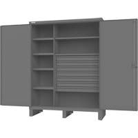 Armoire &agrave; portes encastr&eacute;es standards, Acier, 60" la x 24" p x 78" h, Gris GTA Hardware Inc