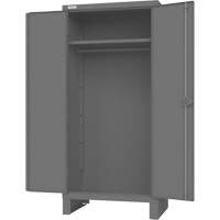 Cabinet with Hanging Bar & Standard Recessed Doors, Steel, 78" H x 36" W x 24" D, Grey GTA Hardware Inc