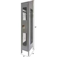 Casiers ventil&eacute;s, 12" x 18" x 88", Acier, Gris, D&eacute;mont&eacute;, Perfor&eacute; GTA Hardware Inc