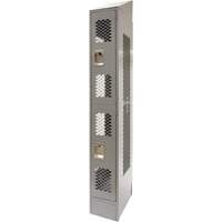 Casiers ventil&eacute;s, 2 niveaux, 12" x 18" x 88", Acier, Gris, D&eacute;mont&eacute;, Perfor&eacute; GTA Hardware Inc