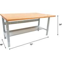 &eacute;tabli modulaire industriel, Cap 1000 lb, 72" la x 48" p GTA Hardware Inc