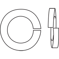 Rondelle d'arr&ecirc;t fendue, 1/2", Zinc jaune GTA Hardware Inc