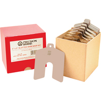 Assortiments de cales d'&eacute;paisseur &agrave; rainure, 2" lo x &eacute;paisseur 0,001"- 0,075", 2" la, Acier inoxydable GTA Hardware Inc